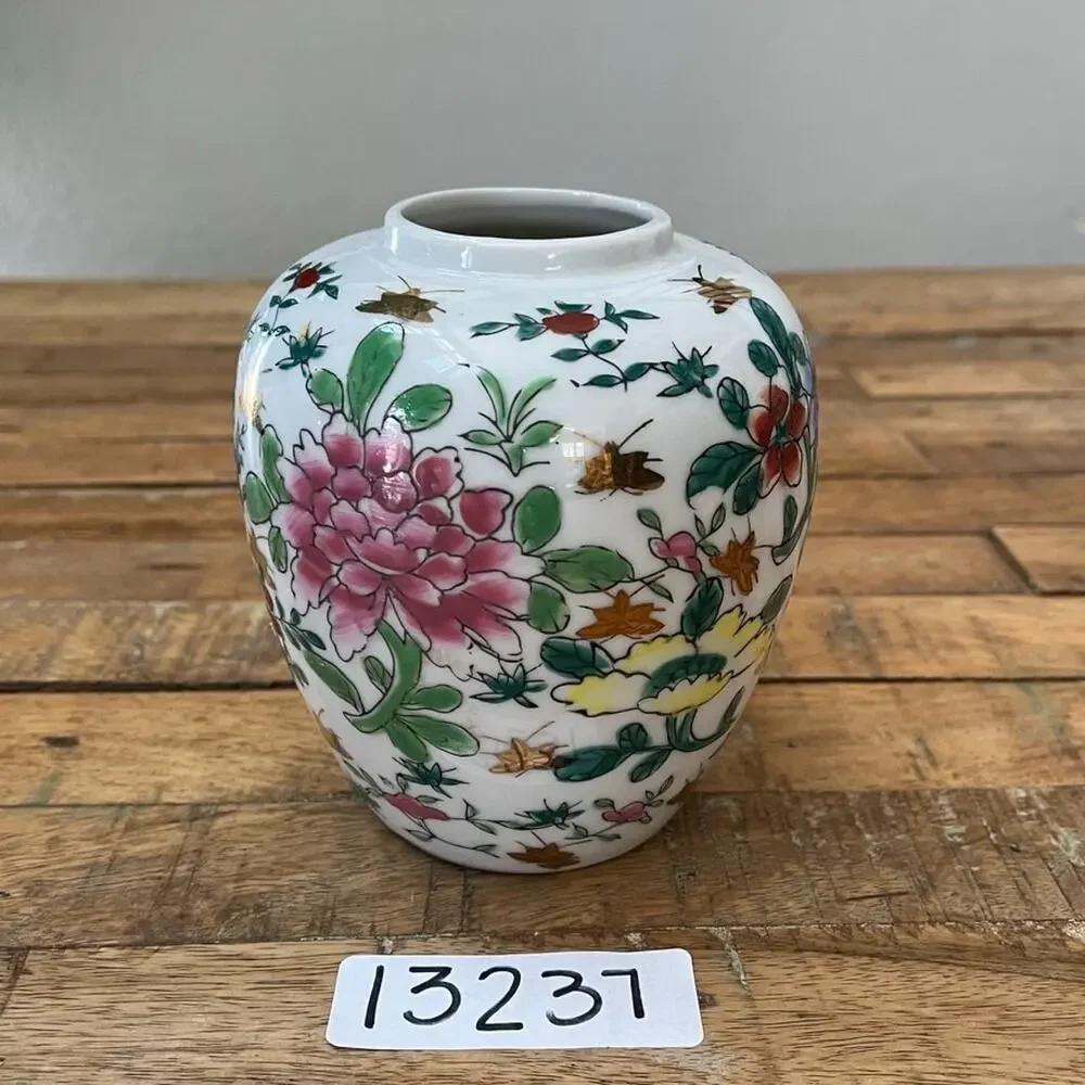 Vintage Andrea by Sadek Vase Jardiniere Flower Butterfly Made in Japan